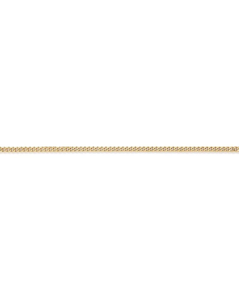 55cm (22") 6.3mm Width Solid Concave Bevelled Curb Chain in 10kt Yellow Gold