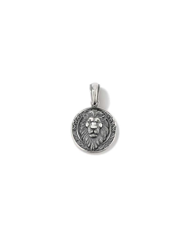 Lion Head Pendant in Sterling Silver