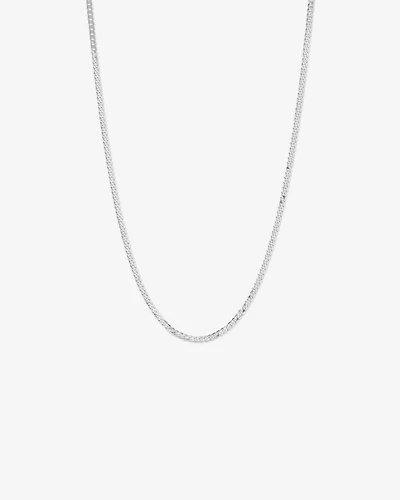 55cm (22") 3.75mm Width Solid Flat Bevelled Curb Chain in 10kt Gold