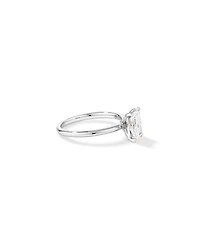 Bague De Fiançailles Solitaire En Diamant Laboratoire Taille Radiante 1,25 Carat Poids Total Or Blanc 14 Carats