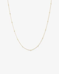 Collier de perles réglable en or jaune 10 K 45 cm, largeur 2 à 2,5 mm