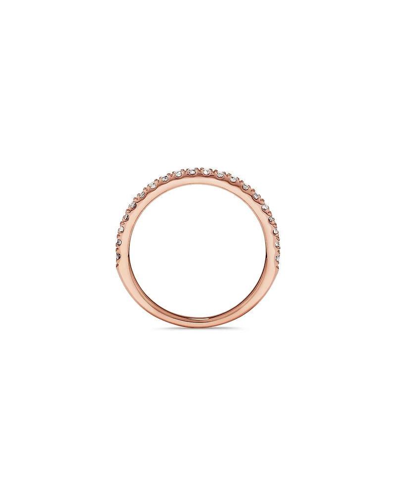 Wedding Band with 0.34 Carat TW of Diamonds in 14kt Rose Gold