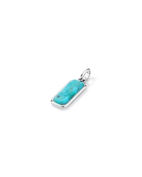 Turquoise Oblong Pendant in Sterling Silver