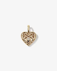 Diamond Heart Enhancer Pendant in 10kt Yellow Gold