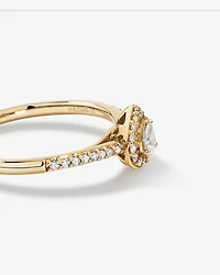 Pear Engagement Ring with .20TW of Diamonds in 10k Yellow Gold