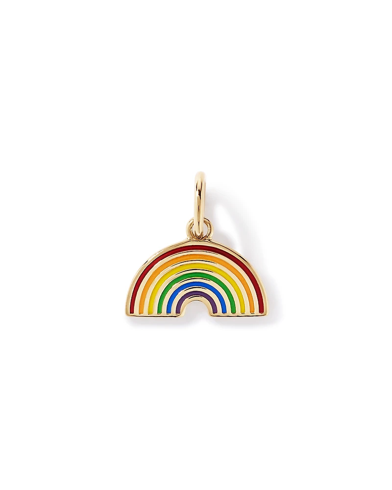 Rainbow Pendant in 18Kt Vermeil with Enamel