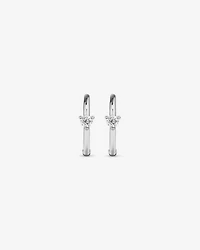 Diamond Accent Sleeper Earrings 10kt Yellow Gold
