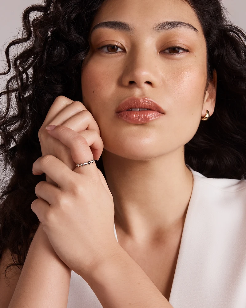 Bague Signature Connect Pointue en Argent Sterling