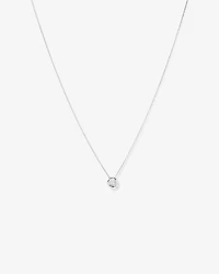 Lume Lab Round Pendant with 0.10 Carat TW of Laboratory-Grown Diamonds in Sterling Silver