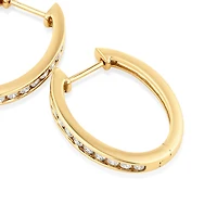 Huggie Earrings with 0.50 Carat TW of Diamonds 10kt Rose Gold