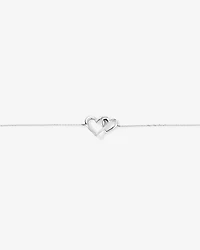 Double Open Heart Bracelet in Sterling Silver