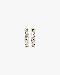 3.02 Carat TW Laboratory-Grown Diamond Huggie Earrings in 10kt Yellow Gold