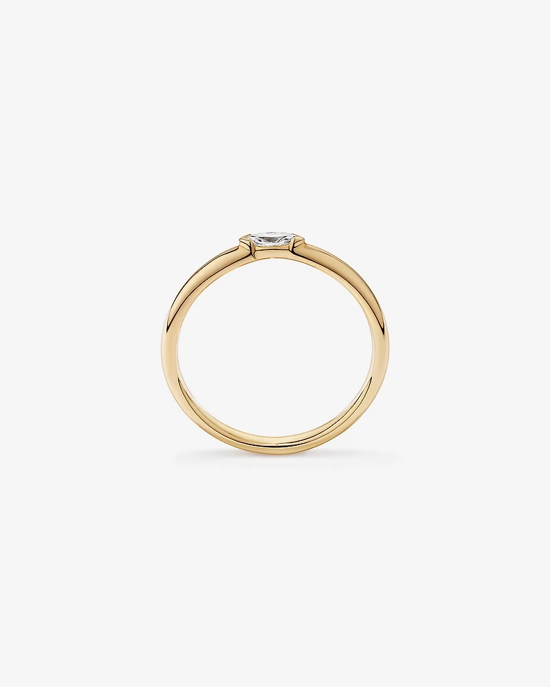 Laboratory-Grown Diamond Stacker Ring 10kt Yellow Gold