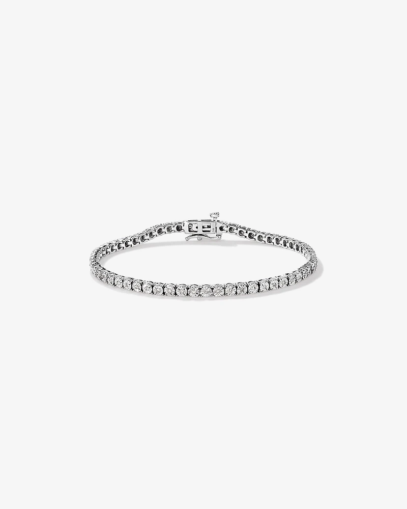 Bracelet de tennis en diamants de 0,24 carats TW en argent sterling