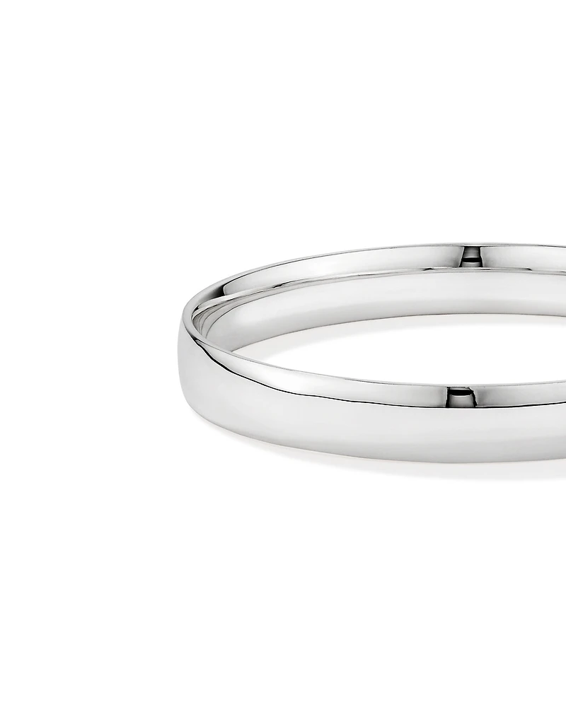 10mm Solid Round Bangle in Sterling Silver