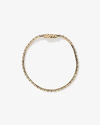 0.68 Carat TW Diamond and Created Sapphire Tennis Bracelet in 10kt Yellow Gold