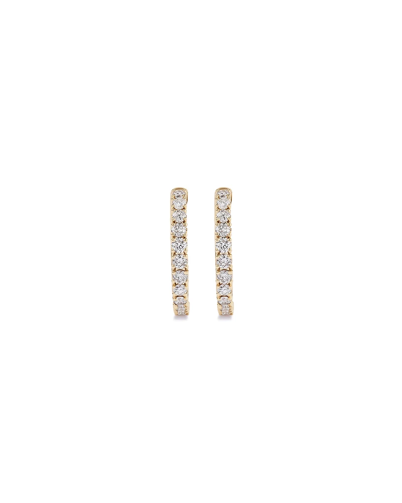 0.50 Carat TW Diamond Ethereal Huggie Earrings in 10kt Yellow Gold