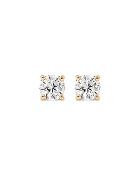 0.75 Carat TW Diamond Solitaire Stud Earrings 18kt Yellow Gold
