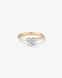 1 Carat TW Round Brilliant Laboratory-Grown Diamond Solitaire Engagement Ring in 14kt Yellow Gold