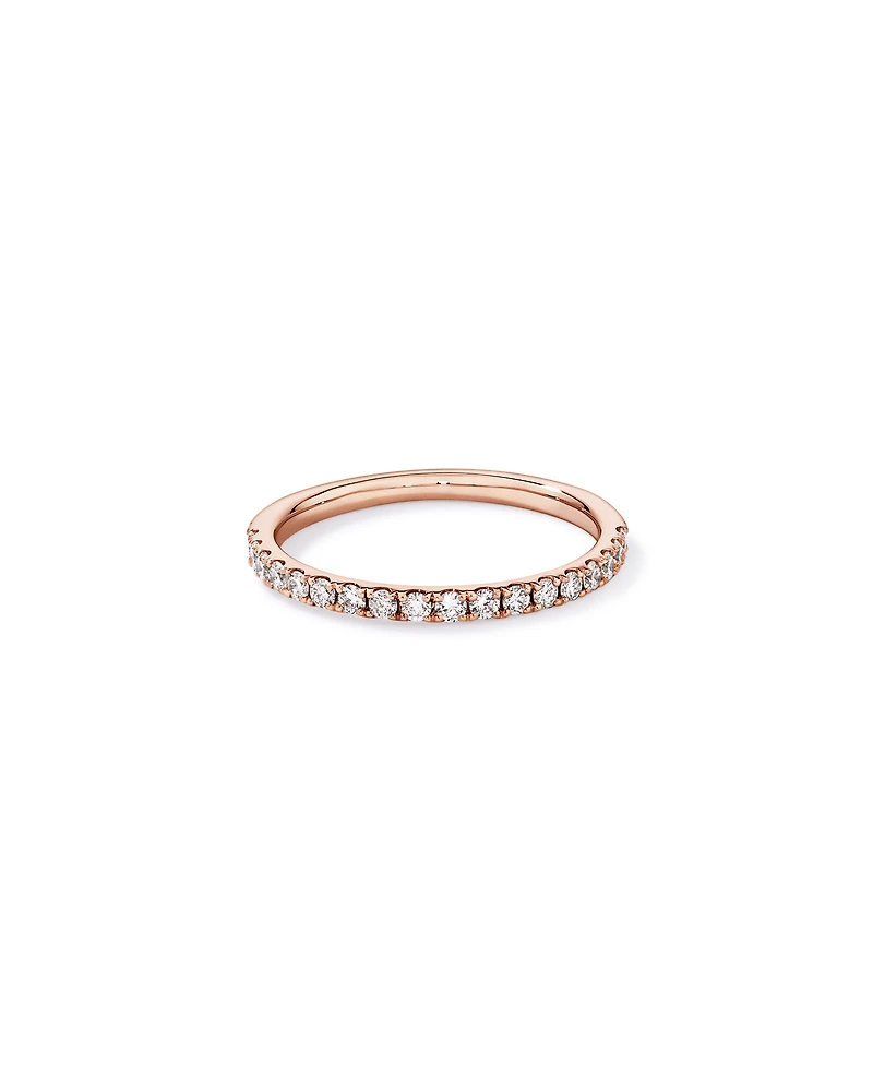 0.34TW Round Brilliant Laboratory-Grown Diamond Wedding Band 14kt Rose Gold