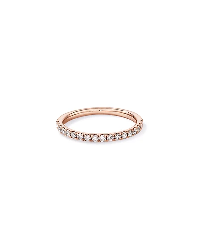 0.34TW Round Brilliant Laboratory-Grown Diamond Wedding Band 14kt Rose Gold