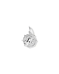 Diamond Accent Capricorn Zodiac Pendant in Sterling Silver
