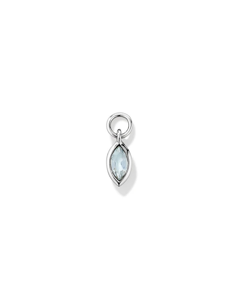 Sky Blue Topaz Single Earring Charm in 10kt Rose Gold