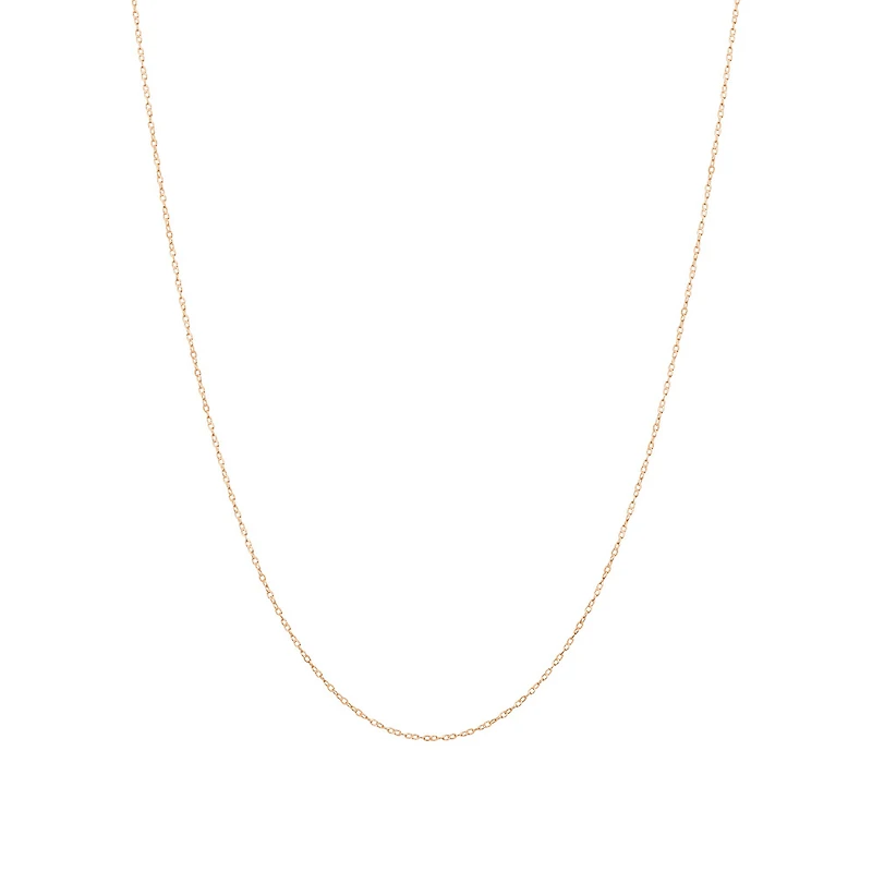 45cm (17") 0.95mm Width Solid Cable Chain 10kt Yellow Gold