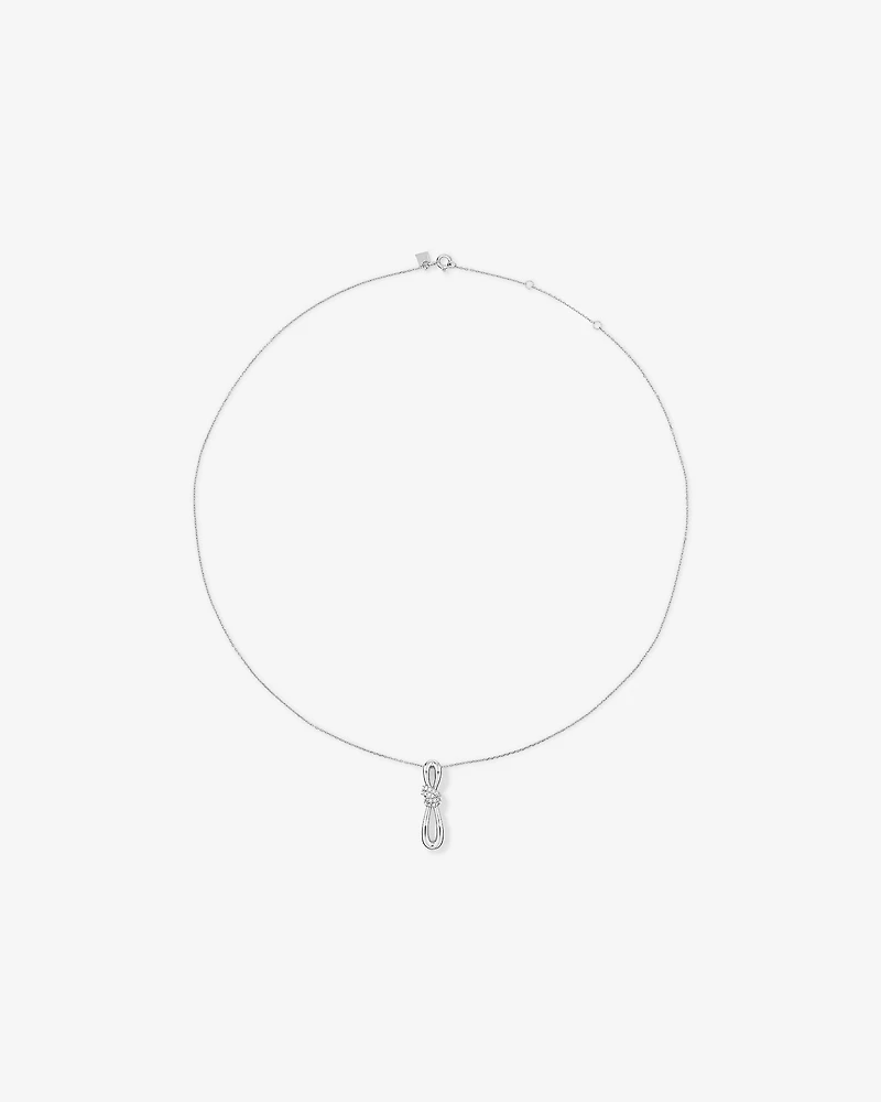 0.15 Carat TW Diamond Knots Pendant in Sterling Silver