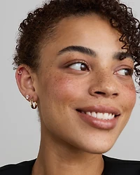 Horseshoe Helix Single Stud Earring with 0.04 Carat TW of Diamonds in 10kt Gold