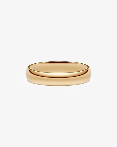 5mm High Domed Wedding Band 10kt Yellow Gold