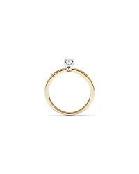 Bague avec diamant Signature 101 rond brillant de 0,45 carat TW en or jaune et blanc 14 carats