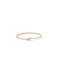 0.60 Carat TW of Laboratory-Grown Pear Cut Diamond Torque Bangle in 10kt Yellow Gold