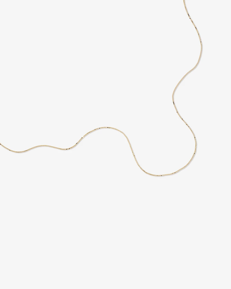 55cm (22") Box Chain in 10kt Yellow Gold