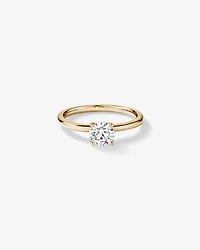 0.70 Carat TW Round Brilliant Laboratory-Grown Diamond Solitaire Engagement Ring in 14kt White Gold