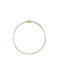 Snake & Bead Station Bracelet in 10kt Yellow Gold