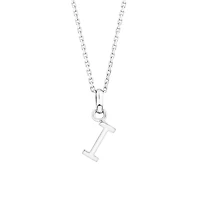 "I" Initial Pendant in Sterling Silver