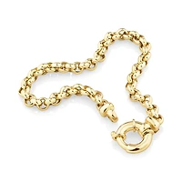19cm (7.5") 5mm-5.5mm Width Hollow Belcher Bracelet in 10kt Yellow Gold