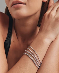 0.82 Carat TW Diamond Tennis Bracelet 10kt Yellow Gold