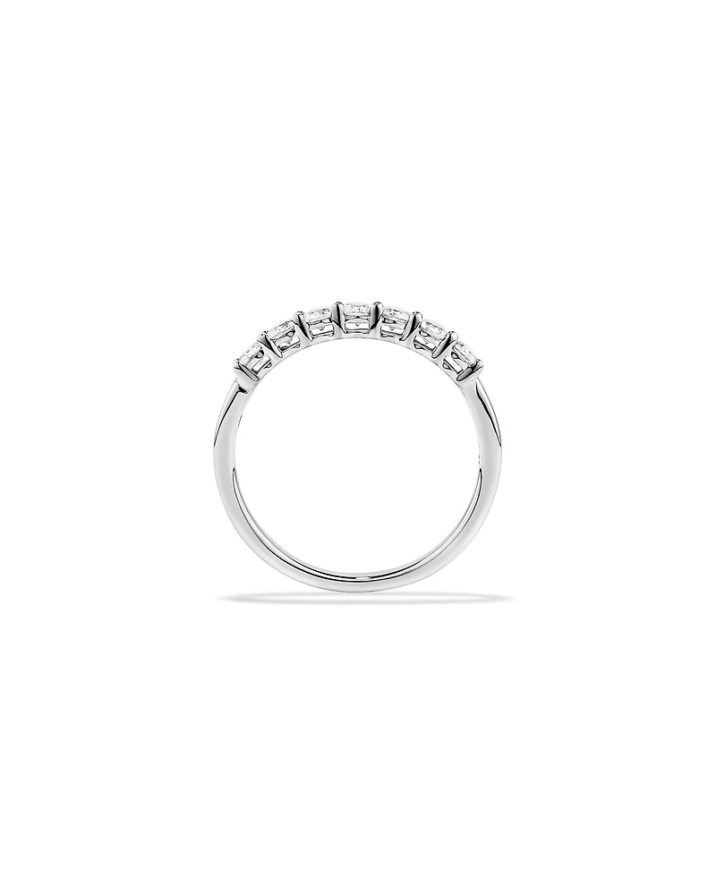 0.50 Carat TW Round Brilliant Wedding Band in Recycled Platinum