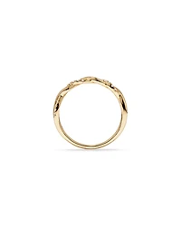 0.11 Carat TW Diamond Twist Wedding Ring in 14kt Yellow Gold