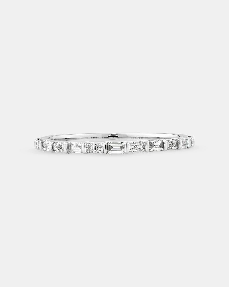 0.20 Carat TW Diamond Wedding Ring in 14kt White Gold