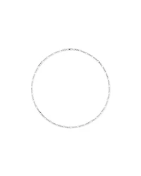 55cm (22") 3.75mm Width Figaro Chain Necklace in Sterling Silver