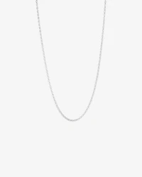 Chaîne de béchers ovale de 55 cm (22 po) de 3 mm à 3,5 mm de largeur en argent sterling