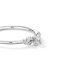 0.20TW Oval and Round Brilliant Laboratory-Grown Diamond Promise Ring 10kt Gold
