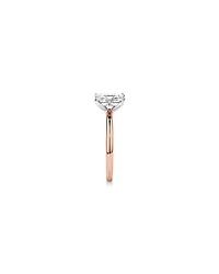 Bague de fiançailles solitaire en diamant de laboratoire TW Radiant de 1,25 carat en or rose et blanc 14 carats