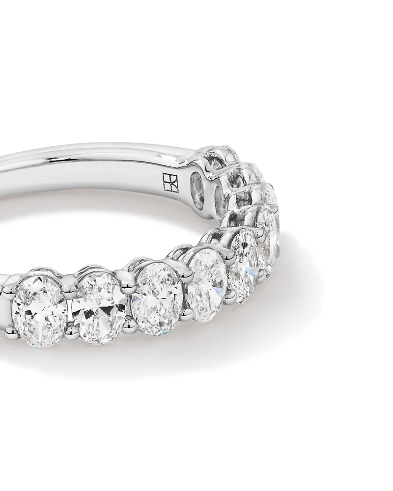 1.17 Carat TW Oval Laboratory-Grown Diamond Wedding Ring in 14kt White Gold