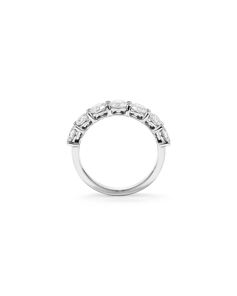 Bague de mariage en diamant ronde brillante cultivée laboratoire 2,00 carats TW or blanc 14