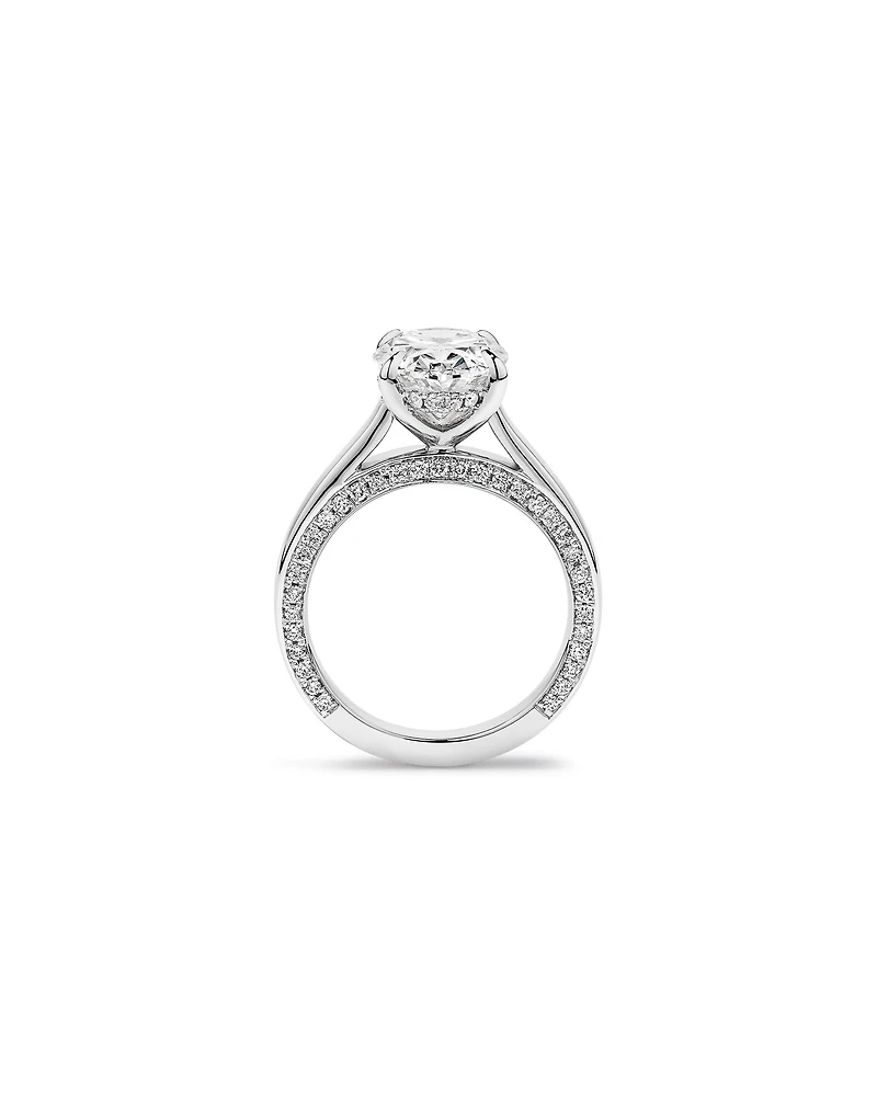 4.47 Carat TW Oval Cut Laboratory-Grown Diamond Engagement Ring 18kt White Gold