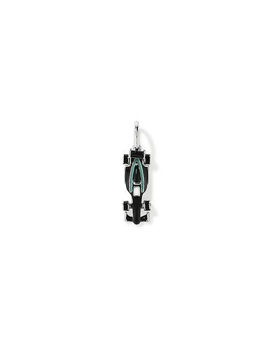 Teal Racing Car Pendant in Sterling Silver